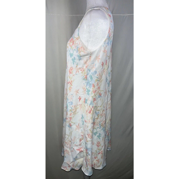 Lauren Ralph Lauren Women's Floral Crepe Dress White Size 8 Long Length - Picture 9 of 10